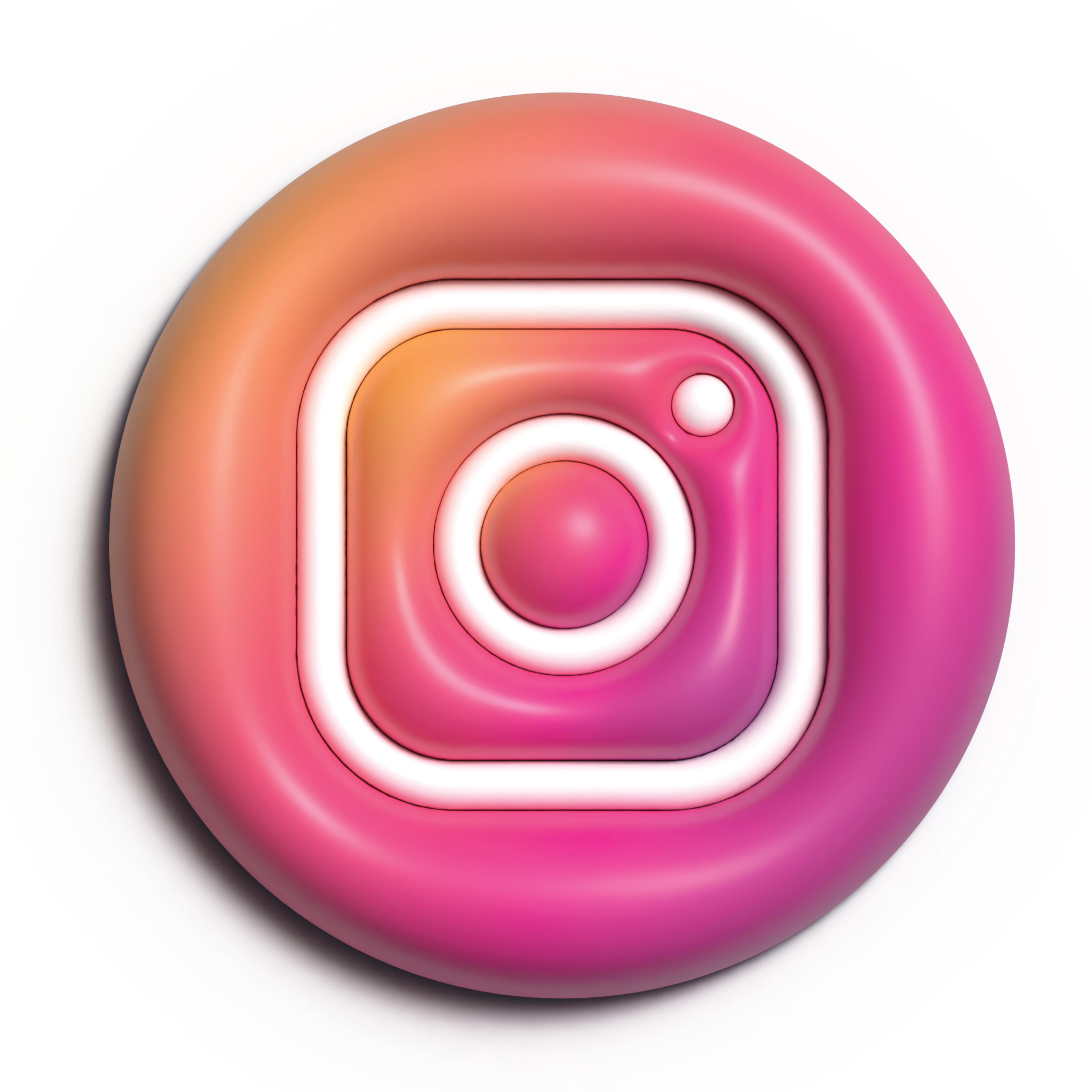 Premium PSD | Psd of 3d instagram logo